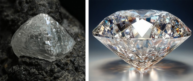Природный алмаз и бриллиант