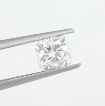 Бриллиант Лабораторный с огранкой Кушон, цвет D и чистотой VS1