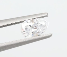 Бриллиант Лабораторный с огранкой Груша, цвет D и чистотой VVS2