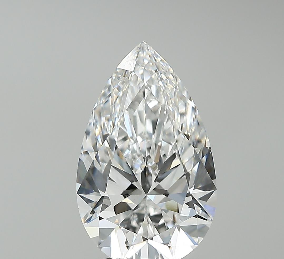 Бриллиант Лабораторный с огранкой Груша, цвет D и чистотой VVS2