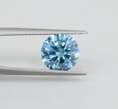 Laboratorio diamante talla Redonda,  color Fancy Vivid Blue y claridad VS2