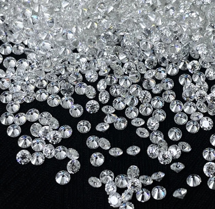 Diamantes calibrados a granel, 2.50 mm, color F+, claridad VS+