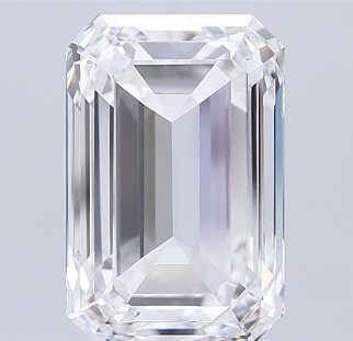Diamond Lab-grown,  Emerald, Color E, Clarity VVS2