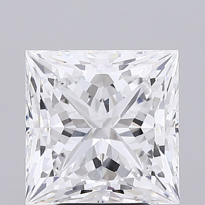 Diamond Lab-grown,  Princess, Color E, Clarity VVS2