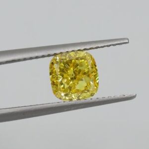 Diamantes calibrados a granel, 6.80 mm * 6.80 mm, color Fancy Vivid Yellow,...